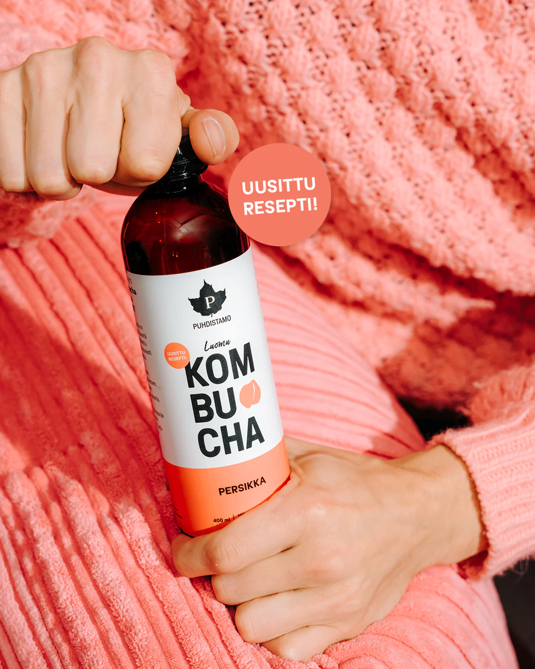 Puhdistamo Luomu Kombucha Persikka 12-pack - Image 3