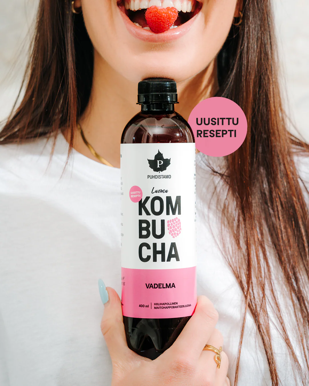 Puhdistamo Luomu Kombucha Vadelma 12-pack - Image 3