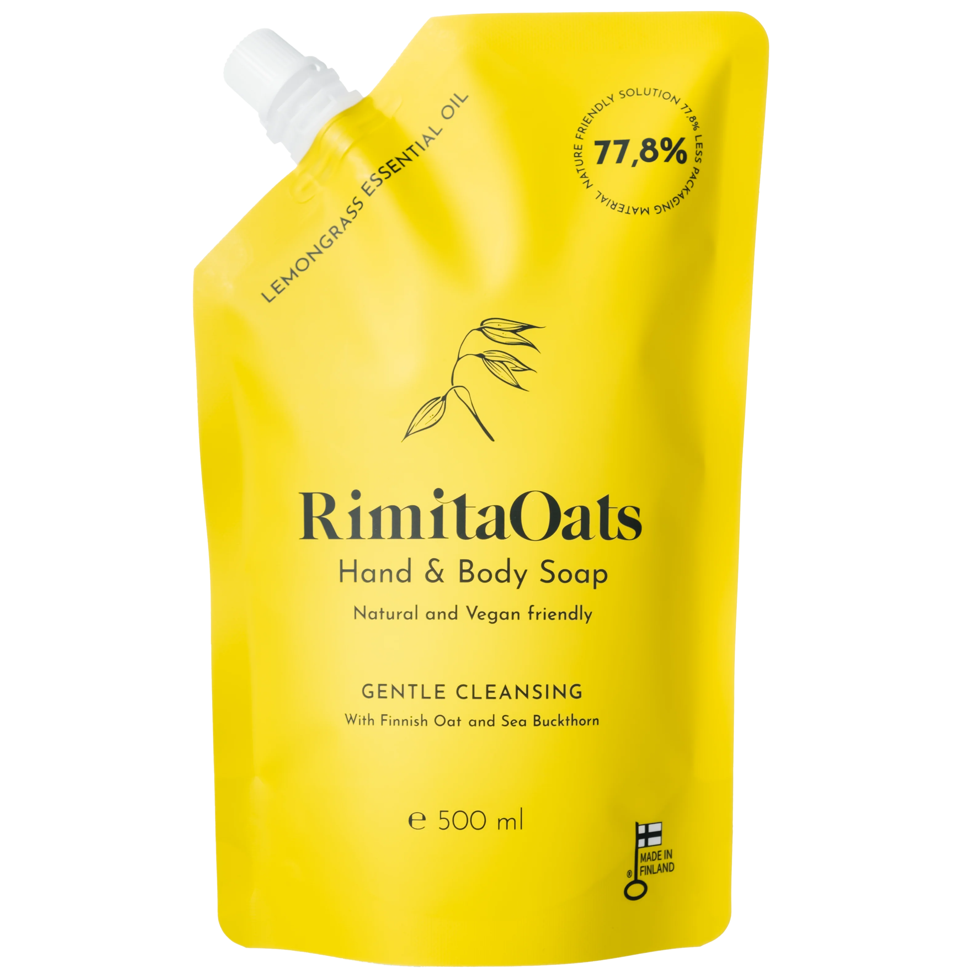 Rimita Oats Käsi- ja Vartalosaippua Sitruunaruoho - Image 2