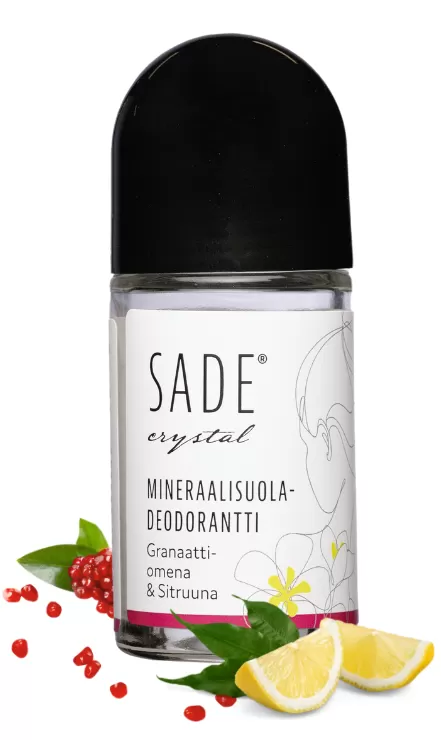 Sade Mineraalisuoladeodorantti Roll-On Granaattiomena-Sitruuna