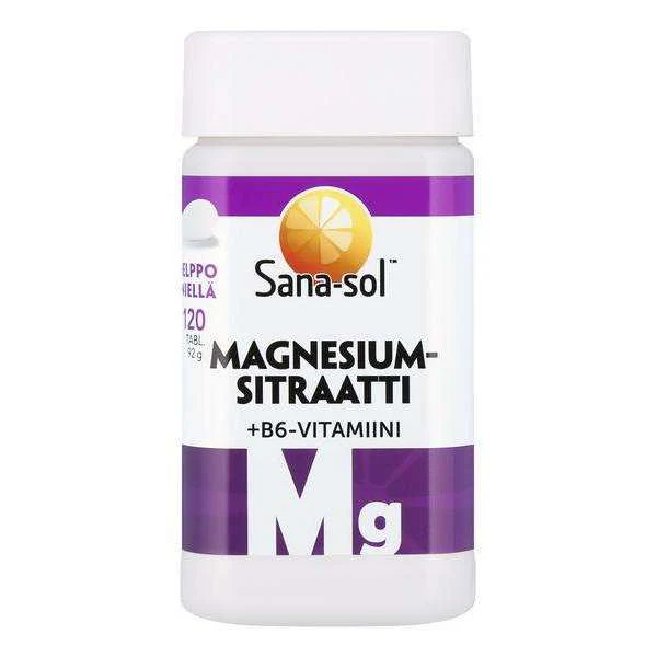 Sana-sol Magnesiumsitraatti + B6-vitamiini