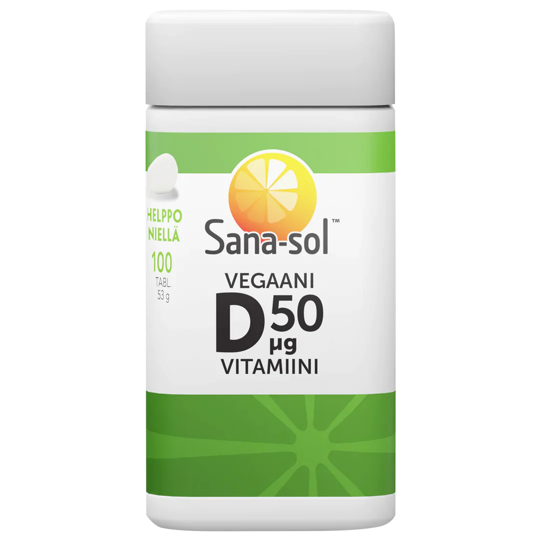 Sana-sol Vegaani D-vitamiini 50 mikrog