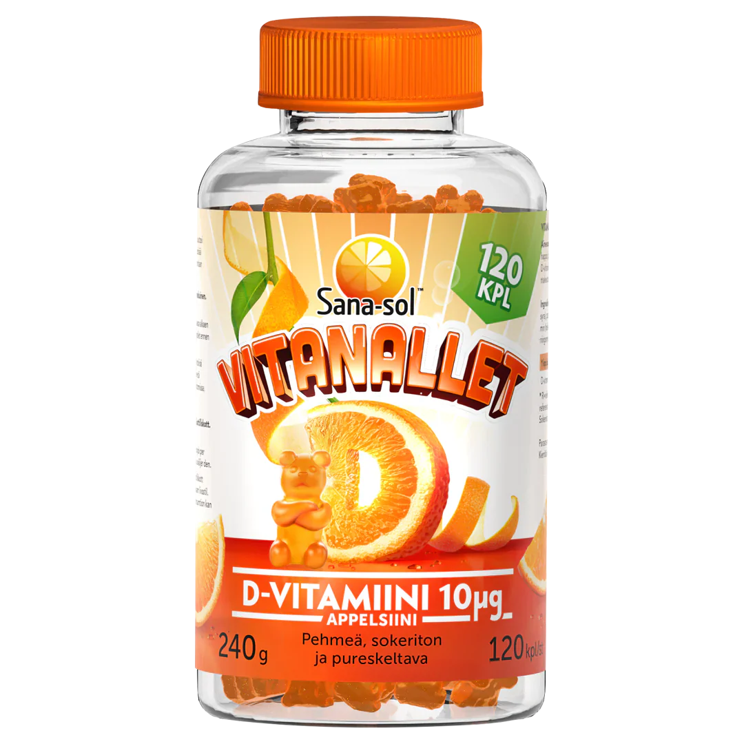 Sana-sol Vitanallet D-vitamiini Appelsiini