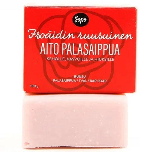 Sopo Isoäidin Ruusuinen Aito Palasaippua