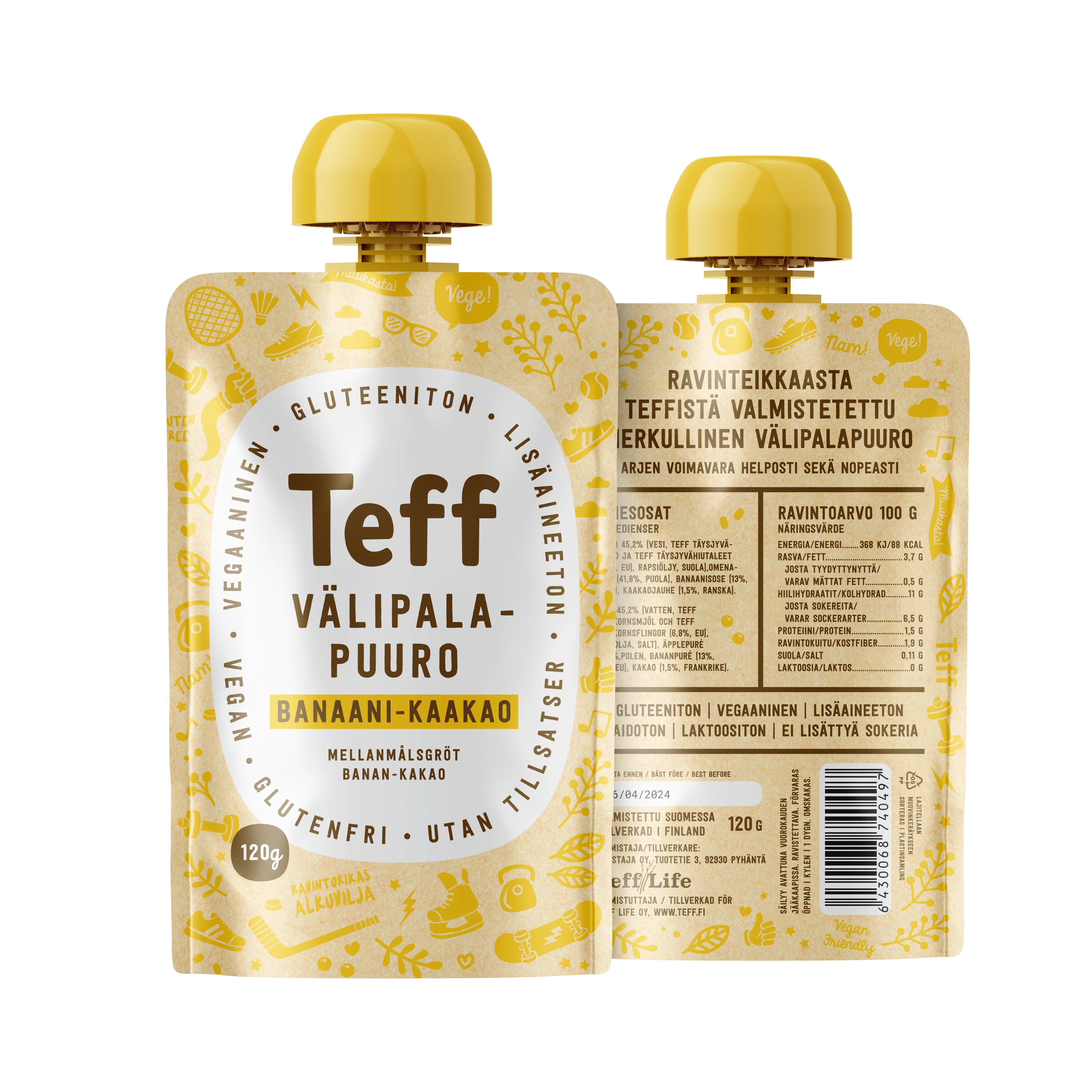 Teff Life Banaani-Kaakao Välipalapuuro - Image 2