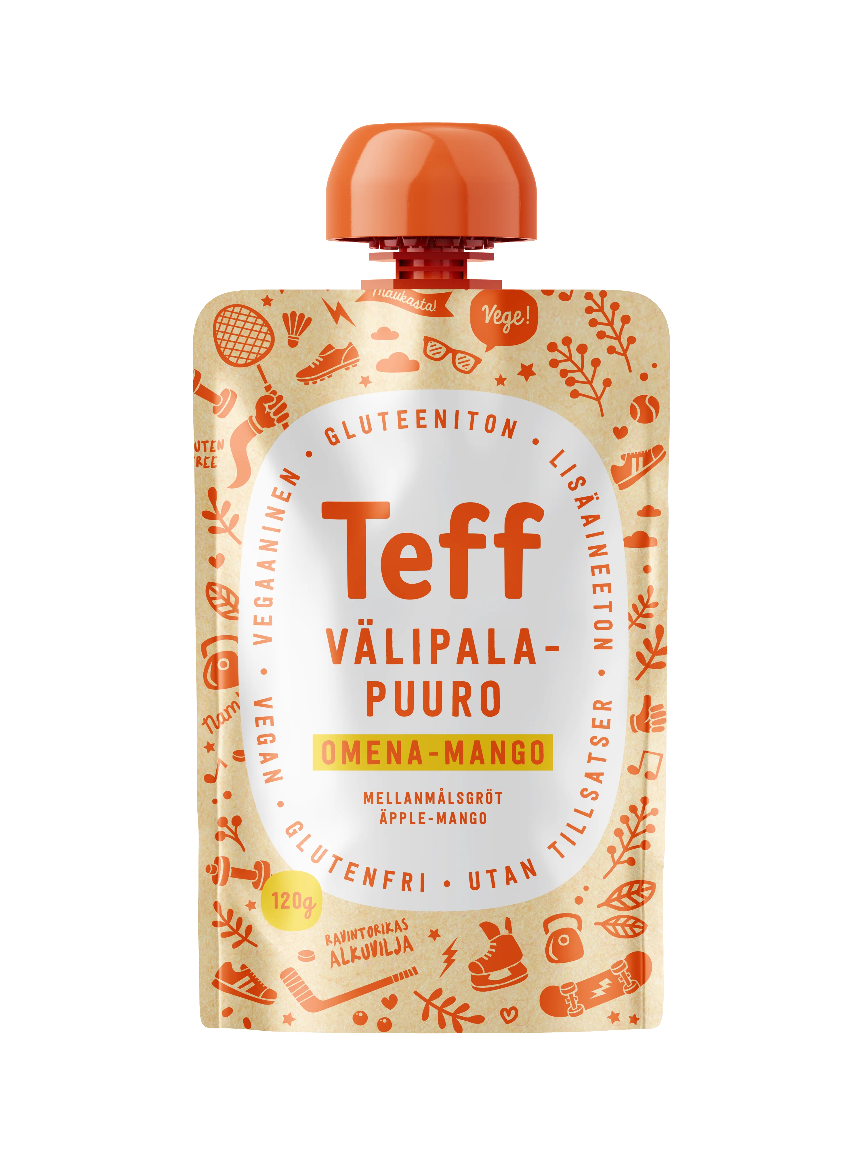 Teff Life Omena-Mango Välipalapuuro