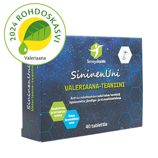 Terveyskaista SininenUni Valeriaana-Teaniini