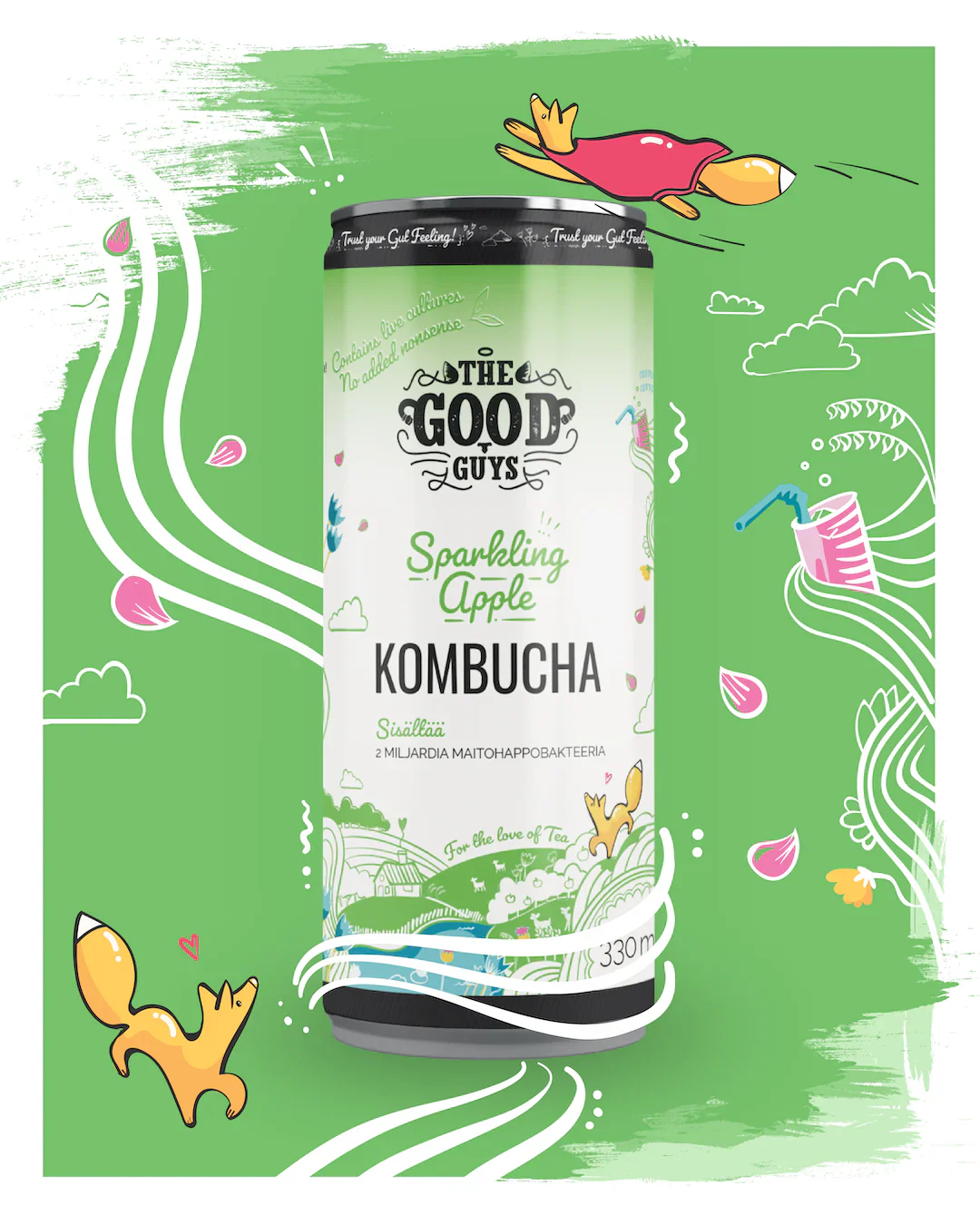 The Good Guys Luomu Kombucha Sparkling Apple - Image 3