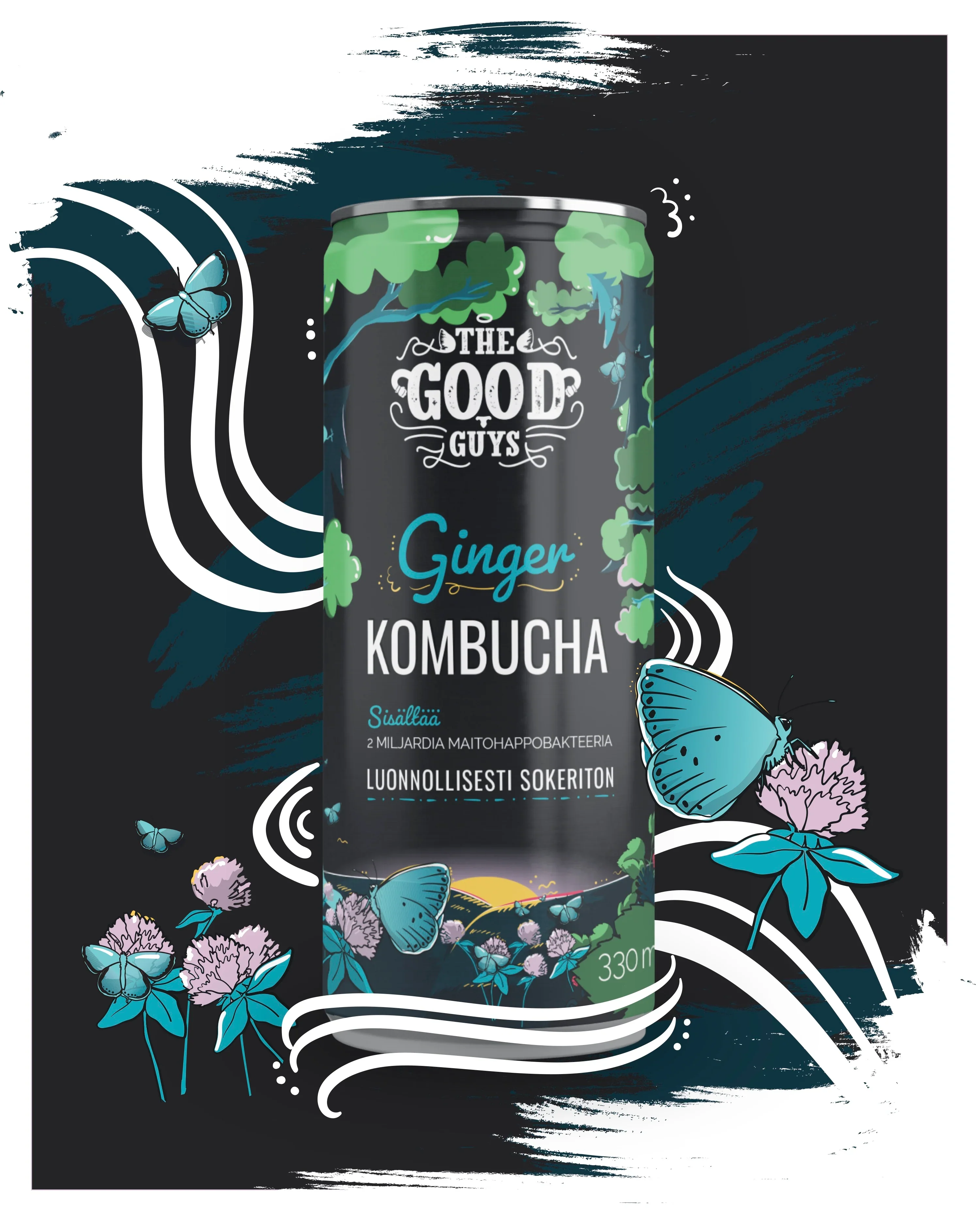 The Good Guys Sokeriton Kombucha Inkivääri - Image 3
