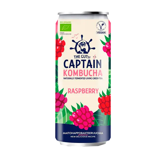 The Gutsy Captain Luomu Kombucha Raspberry (Parasta ennen 20.05.2026)