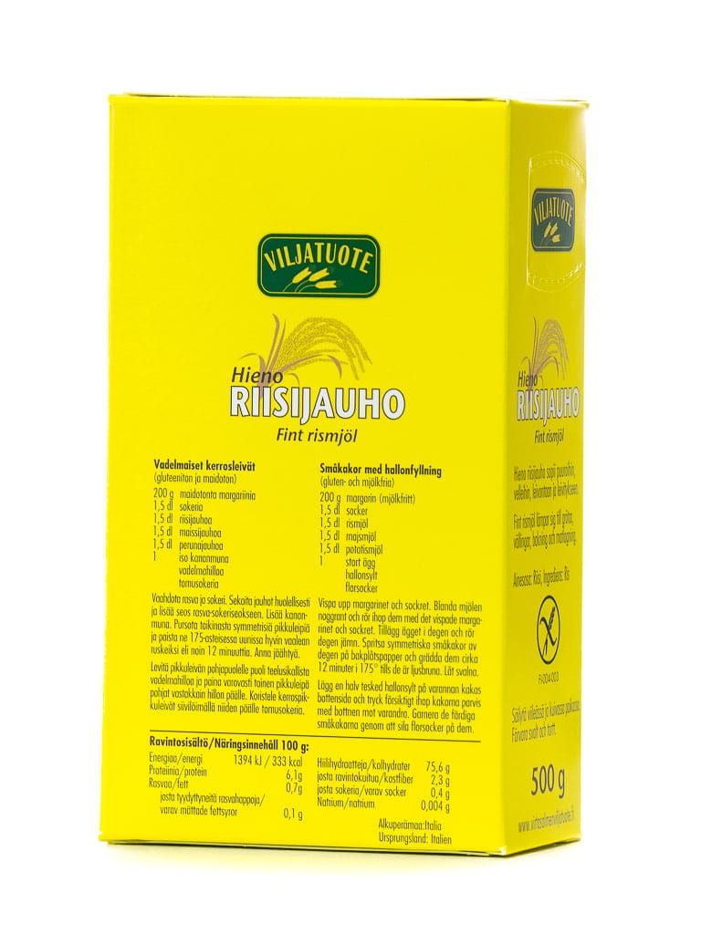 Virtasalmen Viljatuote Gluteeniton Hieno Riisijauho - Image 2
