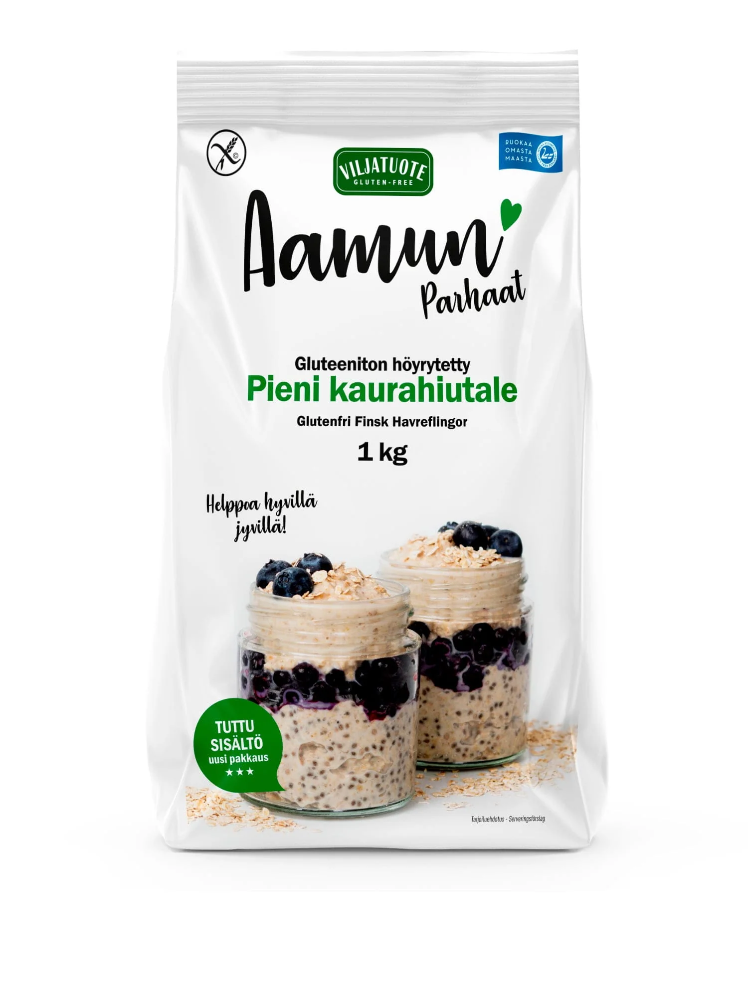 Virtasalmen Viljatuote Gluteeniton Höyrytetty Pieni Kaurahiutale