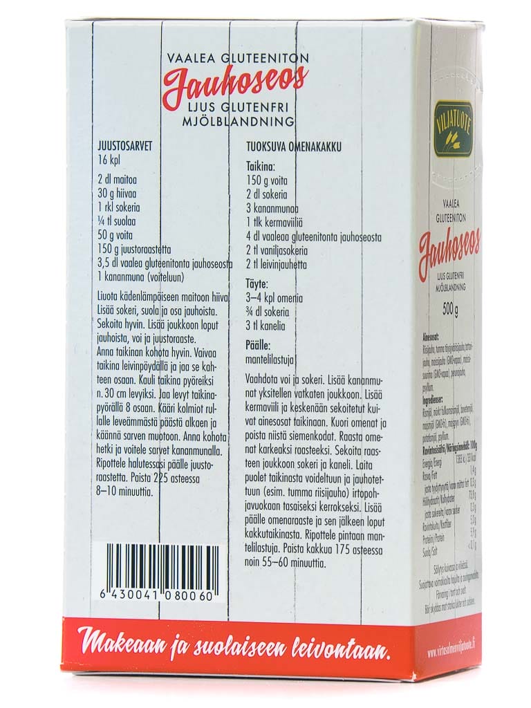 Virtasalmen Viljatuote Vaalea Gluteeniton Jauhoseos - Image 2