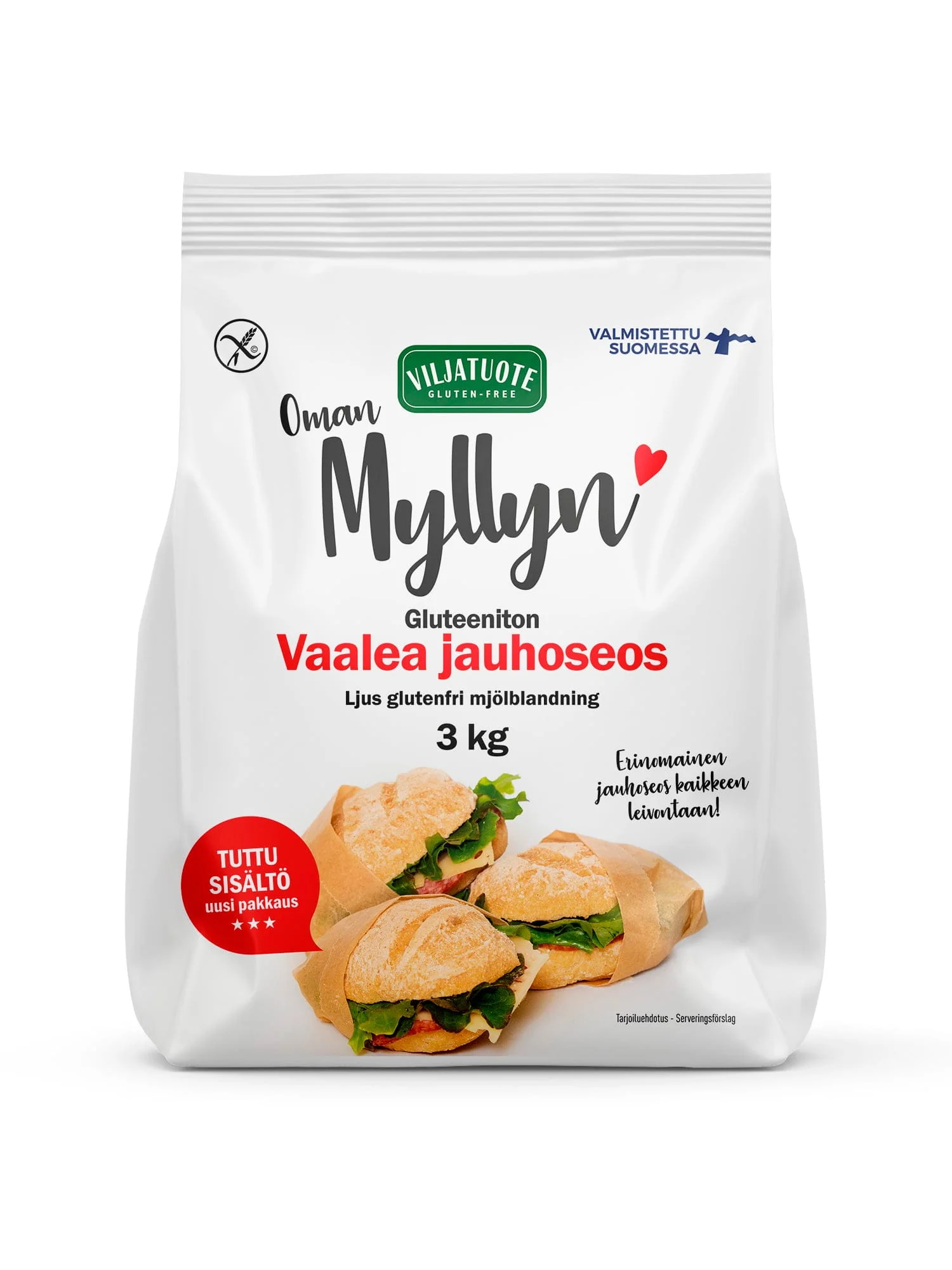 Virtasalmen Viljatuote Vaalea Gluteeniton Jauhoseos - Image 3