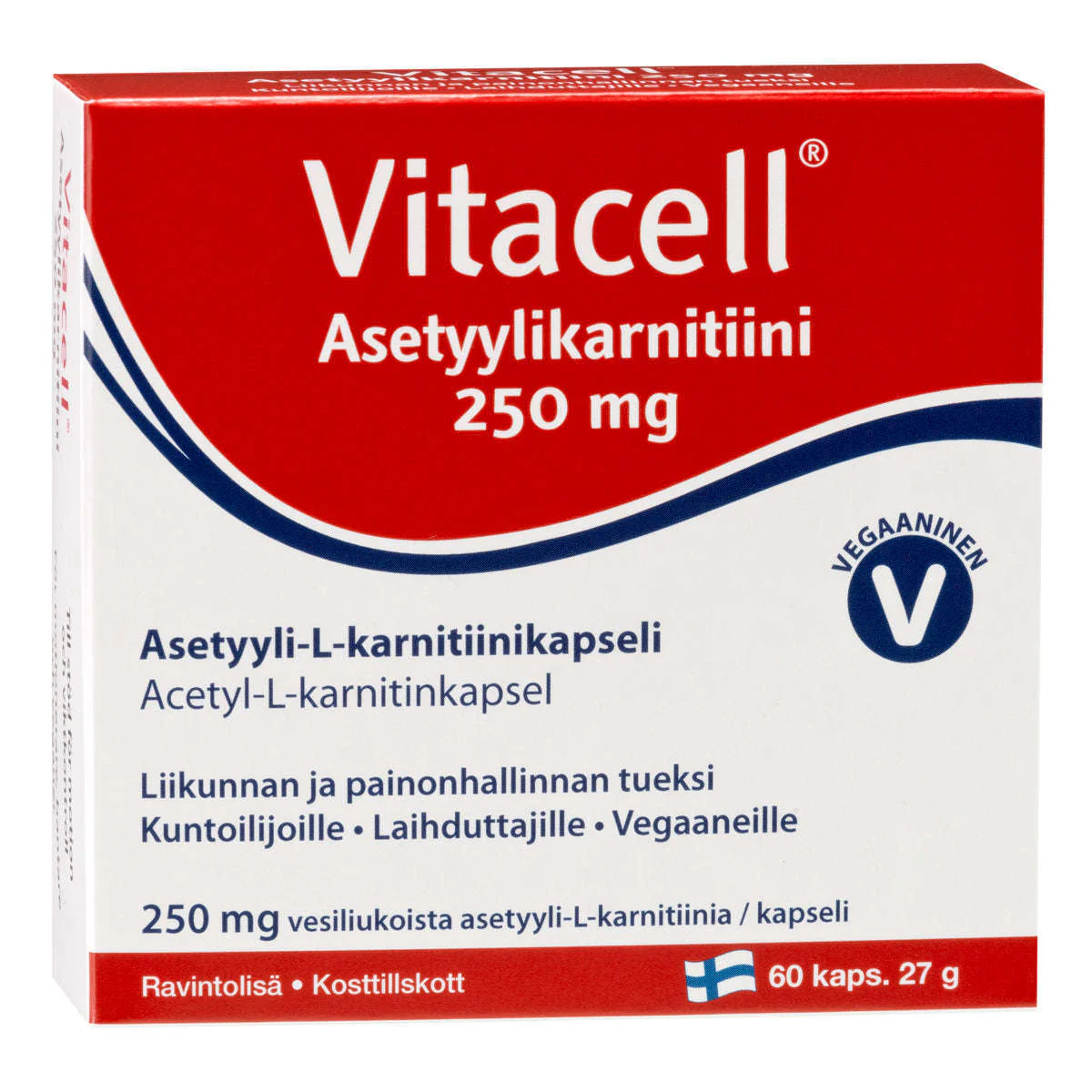 Vitacell Asetyylikarnitiini 250 mg