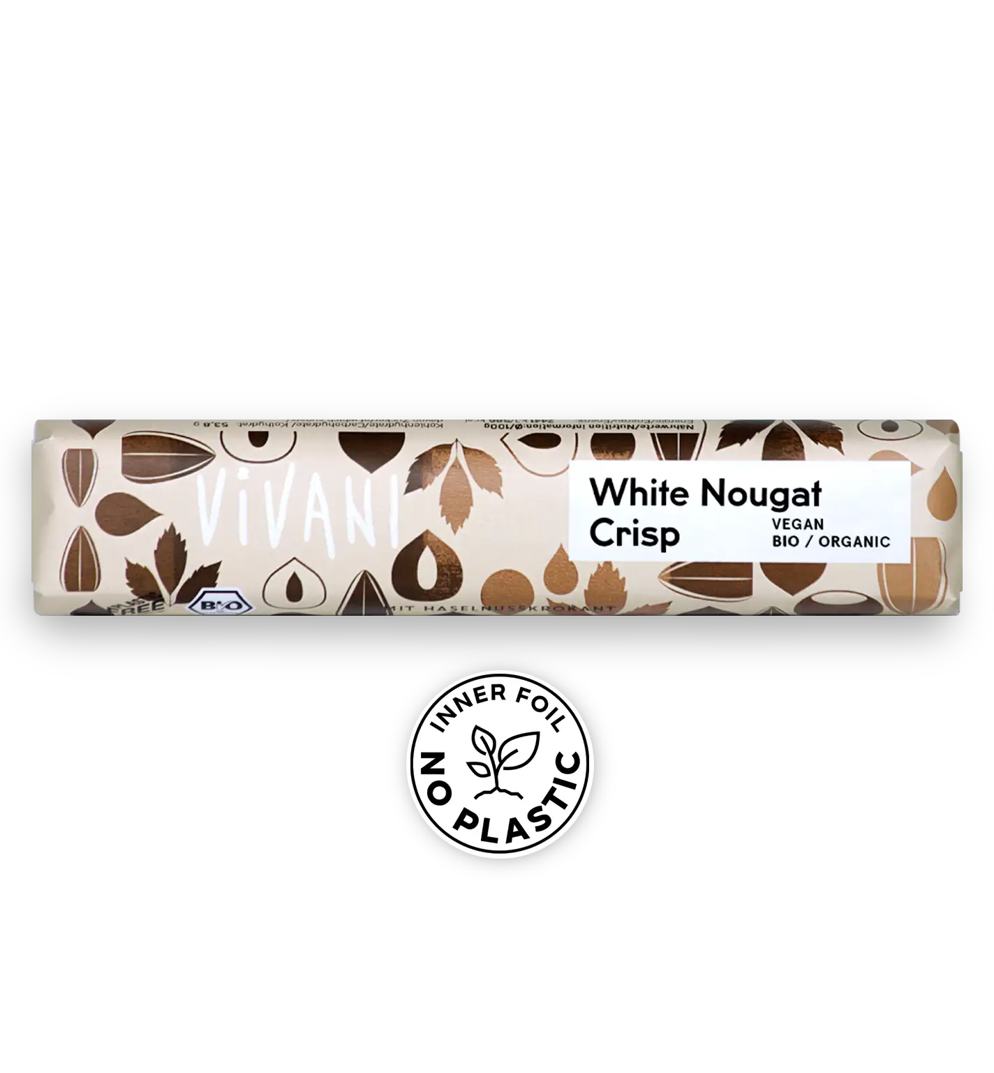 Vivani Luomu Nougat Valkosuklaa Patukka
