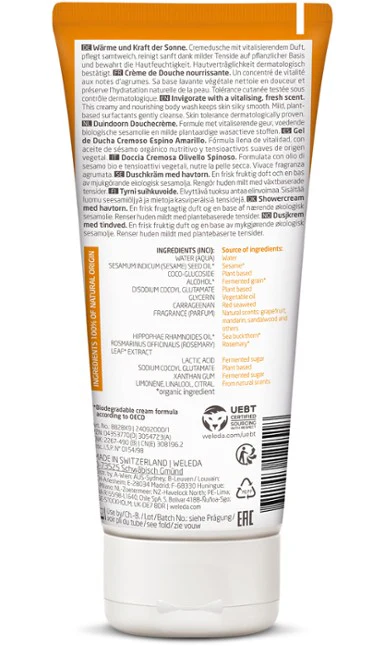 Weleda Sea Buckthorn Creamy Suihkuvoide - Image 2