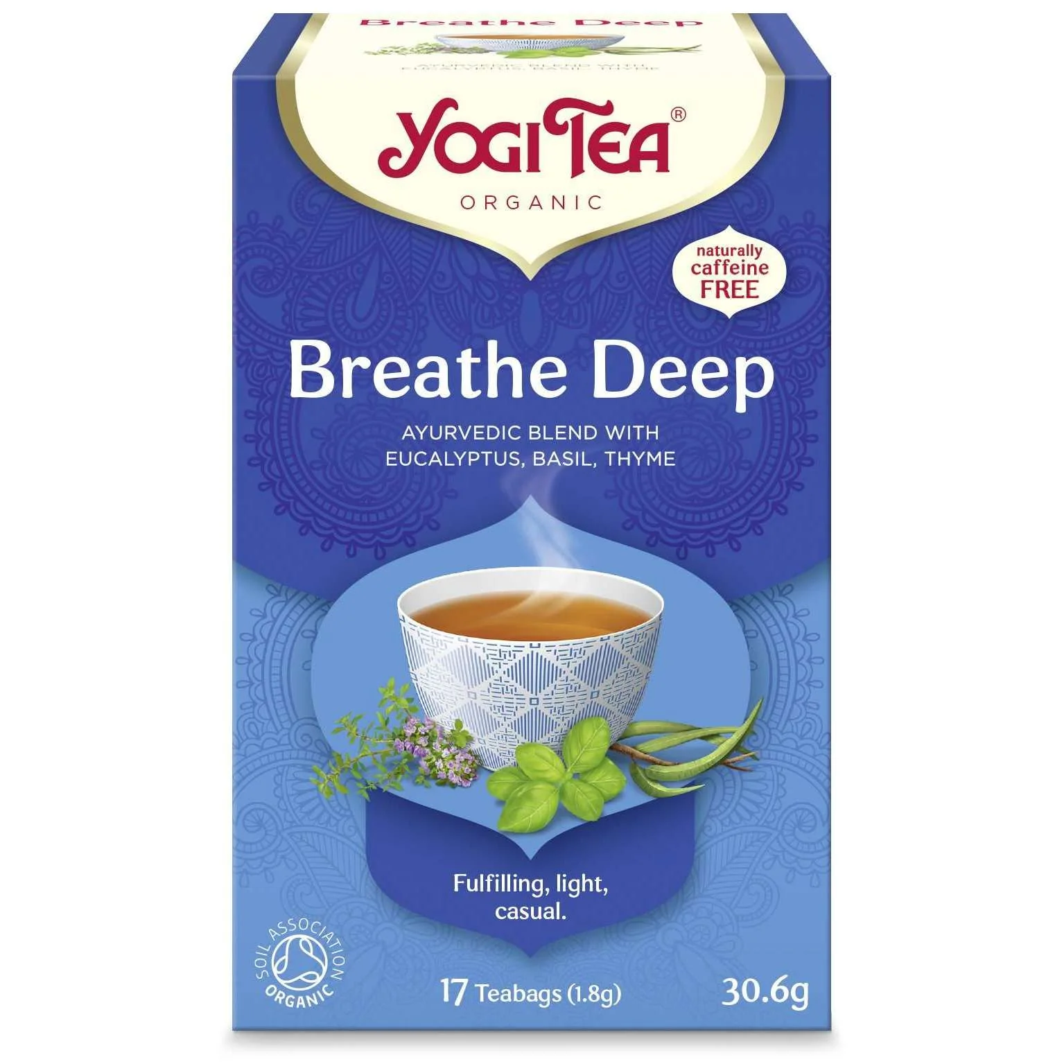 YogiTea Luomu Breathe Deep tee
